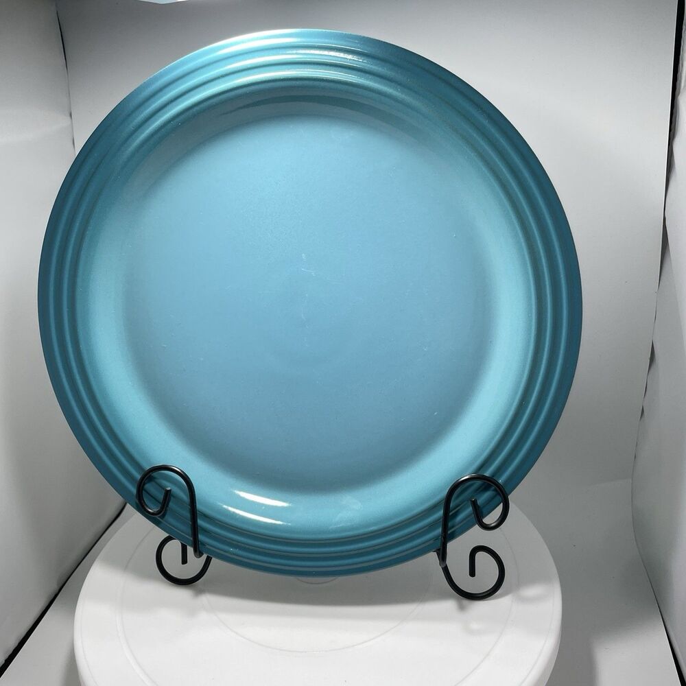 Le Creuset Stoneware Caribbean Blue 10.5 In Dinner Plates Second choix NEW